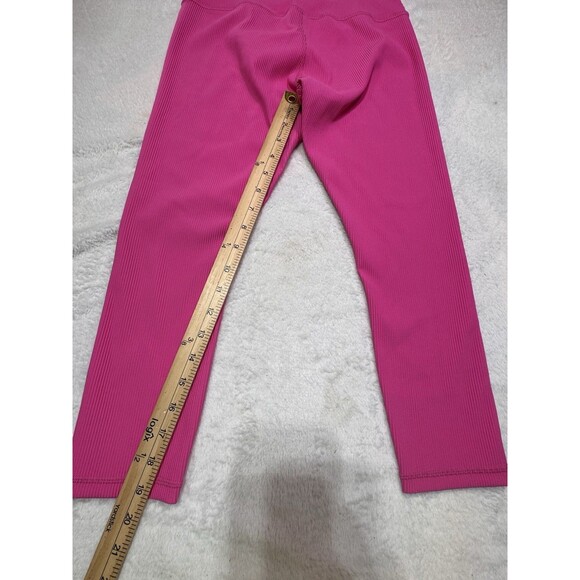 Zyia Muted Magenta Pink Reve Hi Rise Capri Leggings Womens 8-10 Ribbed 20" Tigh - Picture 2 of 6